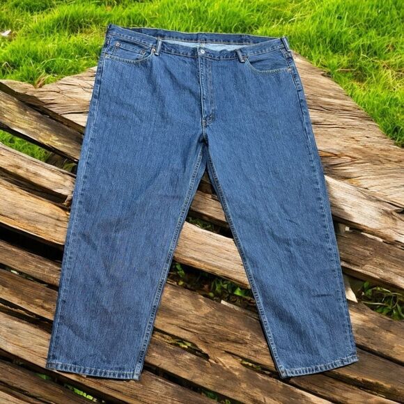 LEVI size 50x30 Classic Blue Men's Jeans 550 - Picture 2 of 11